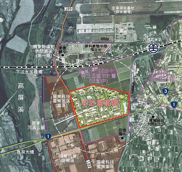 南科屏東園區位於屏東縣屏東市,開發面積約73.83公頃。圖/截自環評書件