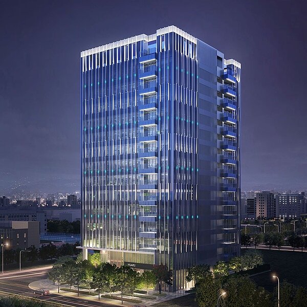 大咖買方再出手,華固建設(26日公告旗下位於北市北投士林科學園區的「樂富中心頂級商辦」,由寶元開發以總價45.9億元整棟買下。圖片取自華固建設官網。