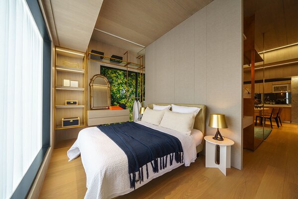 每個房間都足以放下一張標準雙人床、動線設計優。圖／明志書苑提供
