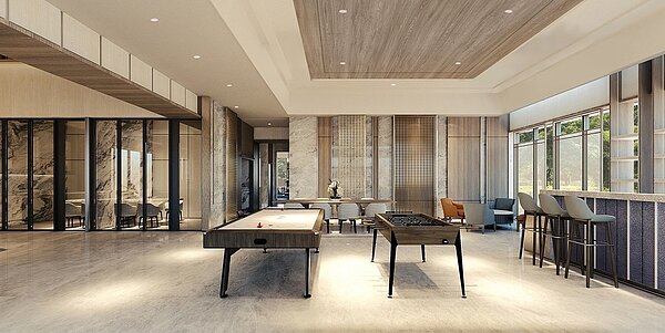 運動吧讓住戶享受休閒時光。圖/明志書苑提供