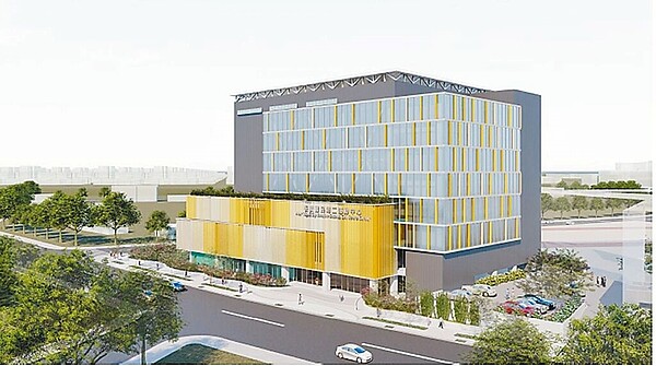 新北市體育處投入12億元,預計在板橋光復高中校內設置板橋第二國民運動中心,並打造為自由車的訓練基地。圖為模擬圖。圖/新北市體育處提供/陳慰慈新北傳真