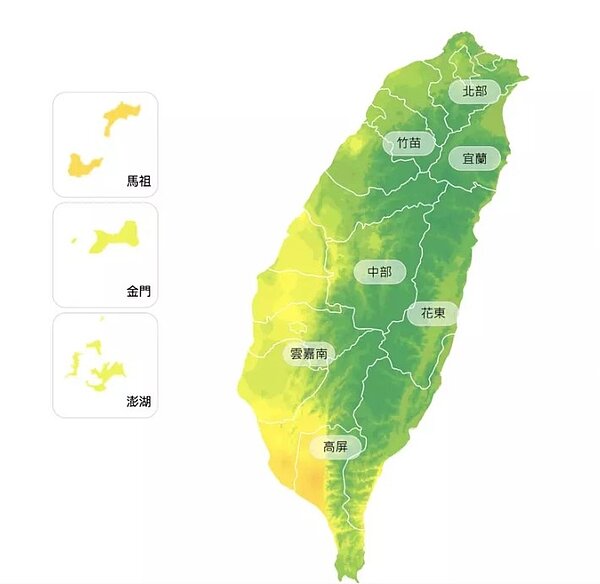 受到東北季風及南方雲系北移影響,屏東(枋山)地區夜間空氣品質可能達到橘色提醒。圖/取自空品監測網