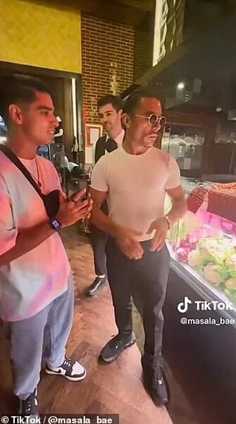 「灑鹽哥」對粉絲的崇拜臭臉以對。圖／取自TikTok