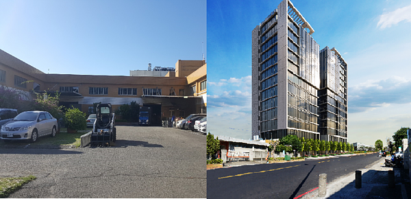 土城花王印刷啟動都更前後照。圖/新北市府提供