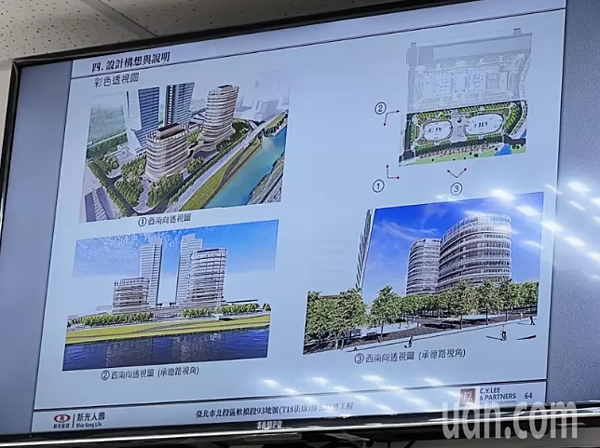 新光人壽辦公大樓新建工程今天都審通過。記者林佳彣／攝影
