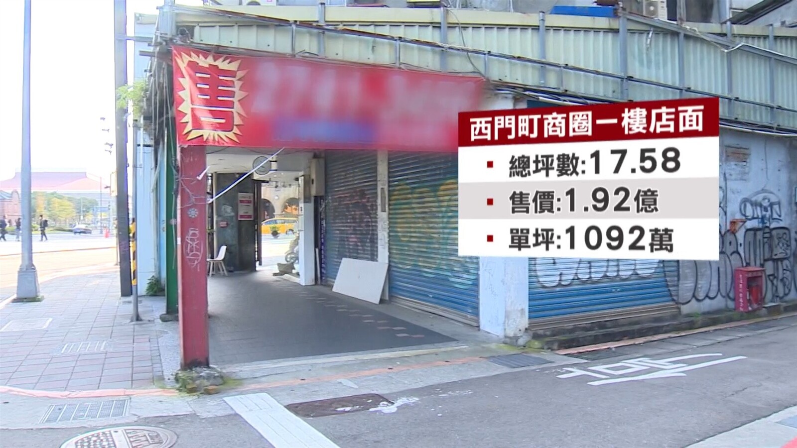 ▼西門町商圈也有千萬店面。（圖／東森新聞）