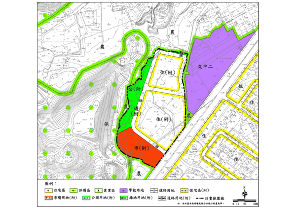 樹林文中三學校用地細部計畫土地使用計畫示意圖。圖／新北市政府提供

