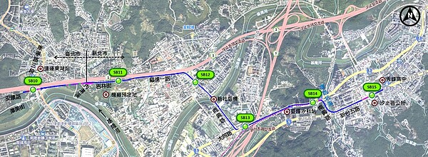 汐東捷運路線示意圖。圖/新北市捷運局提供