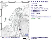 蘭嶼連9震！下午1時27分規模4.2地震　最大震度3級