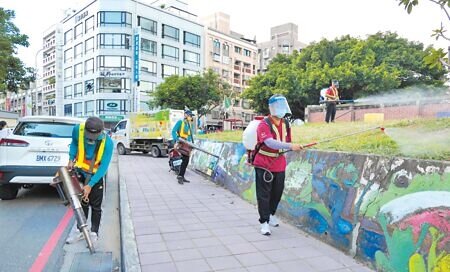 
雲林縣登革熱累計19例，虎尾鎮展開預防性清消。（張朝欣攝）
