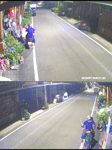 警方調閱監視器鎖定竊嫌吳姓男子。記者劉星君/翻攝