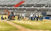 MLB專家開挖新竹棒球場　8處取樣測試排水