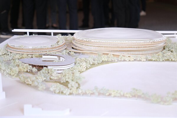 台中巨蛋建築模型。圖／台中市政府提供