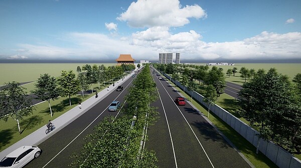 新台17線(海功路至海平路)模擬圖。圖/高雄市政府提供