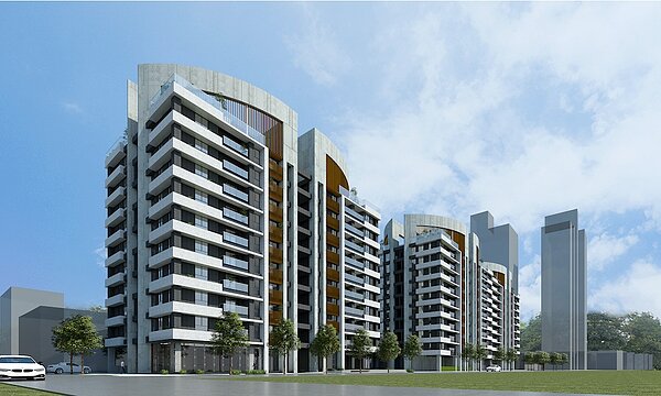 台南安平二期國宅完工示意圖。圖／中國建經提供