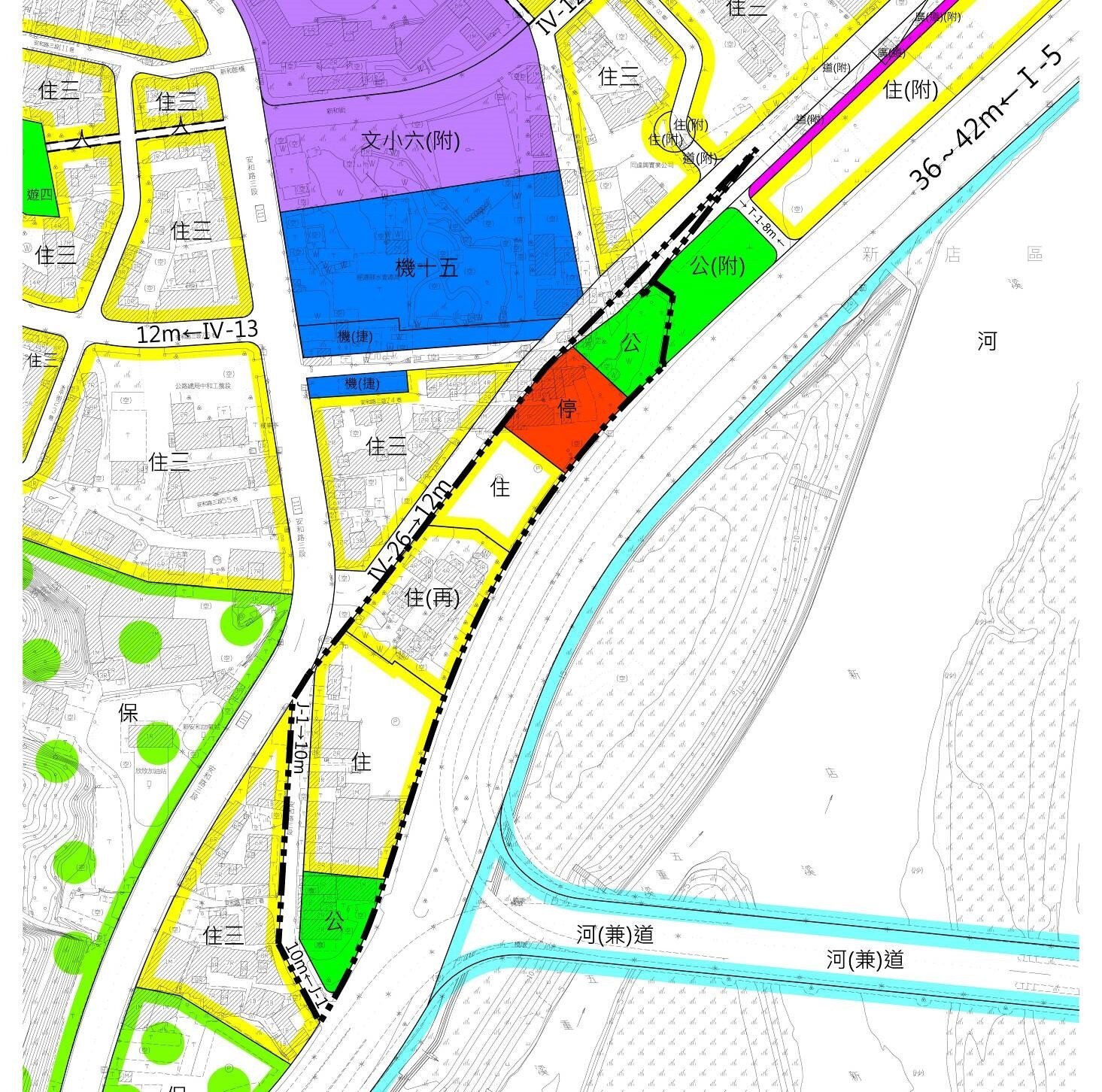 新店J單元都市計畫圖。圖/新北市城鄉局提供
