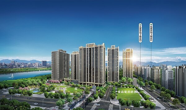 「都廳大院」近17,000坪大街廓,與市政府同步開發,享有珍稀水岸景觀條件。圖/都廳大院提供