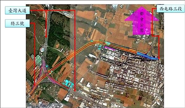 中科西南向聯外道路於8月4日通車啟用。圖／台中市建設局提供