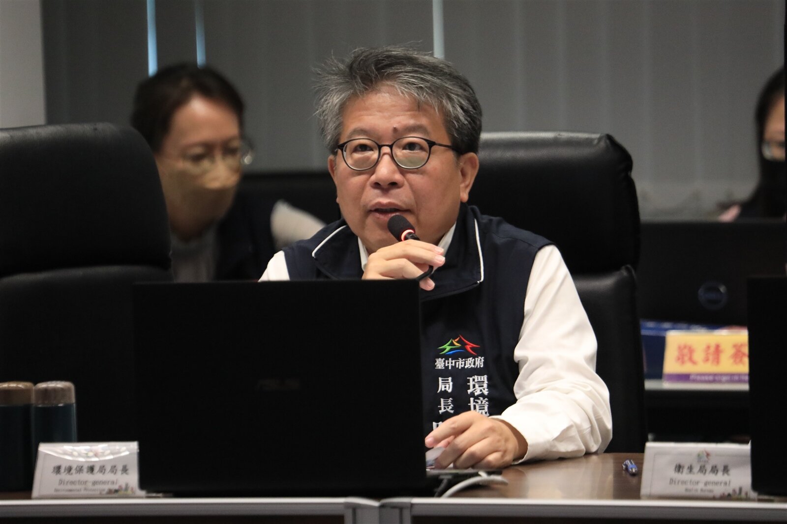 台中市環保局長陳宏益說，去年資源回收變所得有1.6億元。記者陳秋雲／攝影 