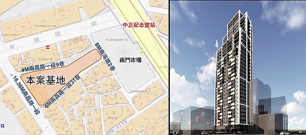 中正紀念堂站(捷四)基地適合中大型建商投入,預計可興建地上33層、地下4層,總開發量體約1萬1,300坪大樓,打造區域最高層峰地標。圖/台北市捷運局提供