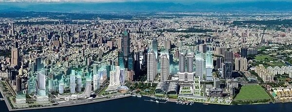 高雄亞灣2.0智慧科技創新園區經行政院核定,預期吸引產業進駐投資550億,帶動超過4200就業機會。圖/高市都發局提供