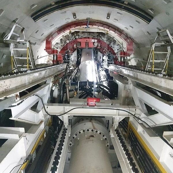 審計處的調查報告指出,桃園捷運綠線潛盾機切刃齒盤啟用1個多月就受損,未落實地質調查是主因,圖為潛盾機設備。記者鄭國樑/攝影