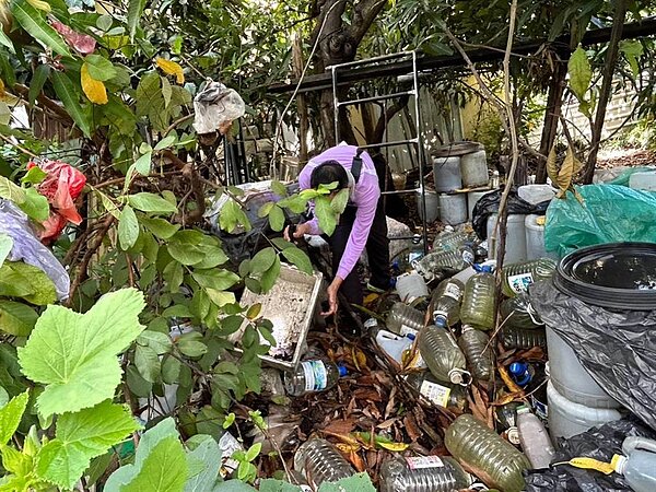 台南登革熱疫情嚴峻,截至目前已累計1690例,然而防疫人員卻幾乎天天都查獲陽性孳生源。台南市衛生局提供/曹婷婷台南傳真