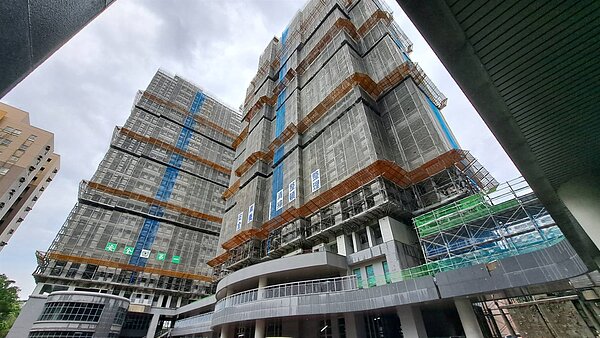 中和安邦社會住宅現況A、B棟外觀圖。圖/新北市政府城鄉發展局提供