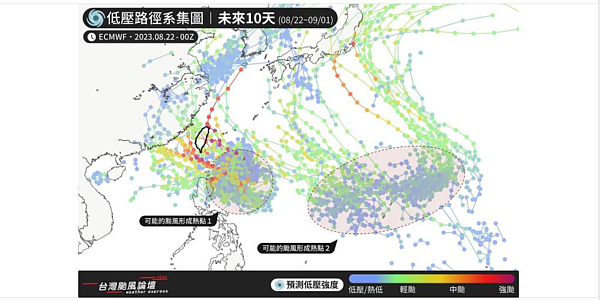 氣象臉書專頁「台灣颱風論壇|天氣特急」指出,下周起進入颱風季下半場,又要進入新的颱風活躍期。圖/擷取自氣象臉書專頁「台灣颱風論壇|天氣特急」