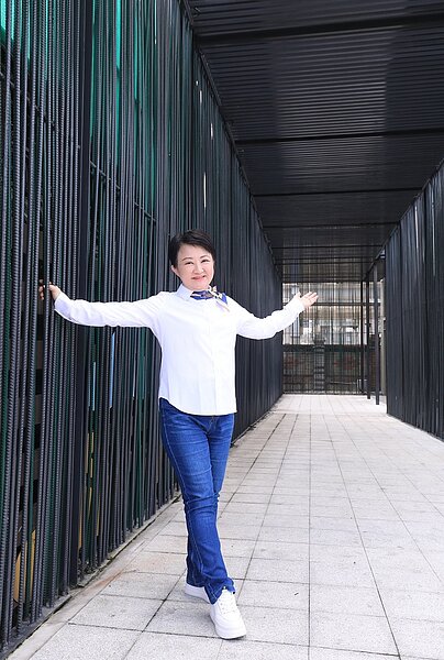 台中市長盧秀燕特別從其二備金撥用4,100萬經費,結合在地特色打造車站為「藺草道」,回應地方期待。圖/台中市政府提供