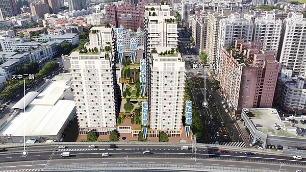 「左營機20公辦都更」的模擬開發圖。(圖/高市府提供)