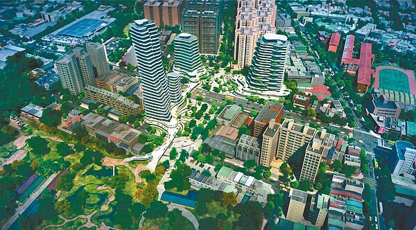 桃園捷運綠線土地開發進度遭審計處質疑落後,藍營批評前市長鄭文燦須負責,綠營則緩頰,綠線工期延宕是影響開發期程主因。圖為綠線G04-1站開發示意圖。圖/捷運工程局提供