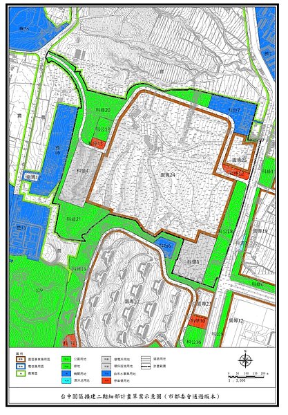 中科擴建二期範圍示意圖。圖／中市府提供