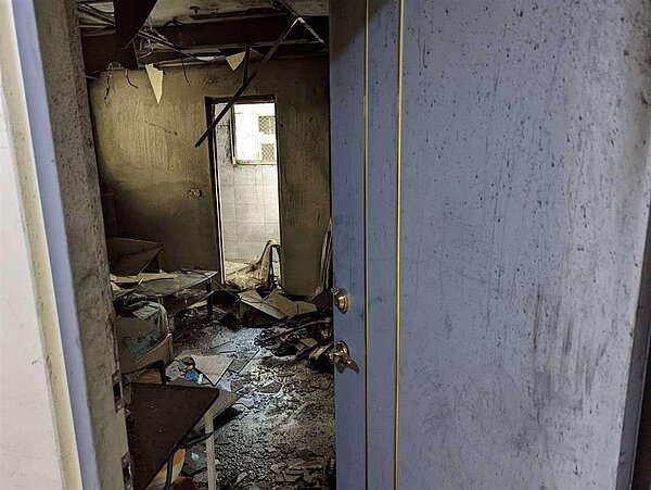 彰化市公園路成功示警案例,現場燒毀情形。圖/彰化縣政府提供