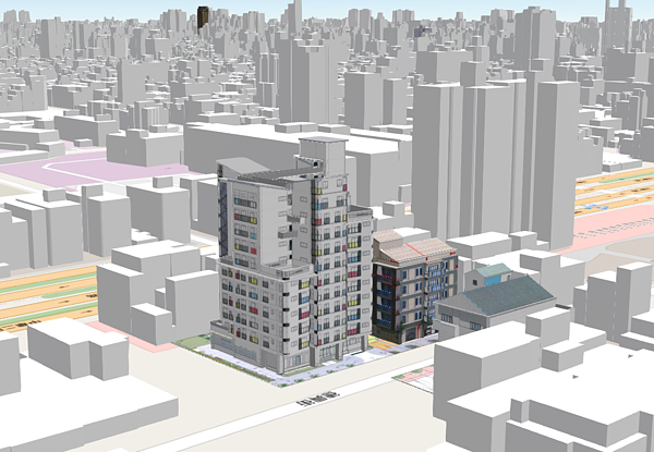 都審3D量體模型示意圖。圖/高雄市都發局提供