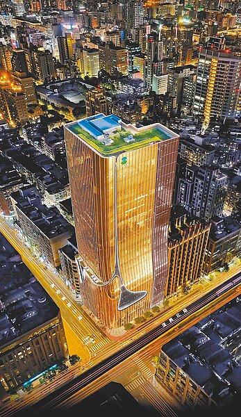 「國家企業廣場」具地段優勢。圖為外觀3D透視圖。圖/甲山林提供