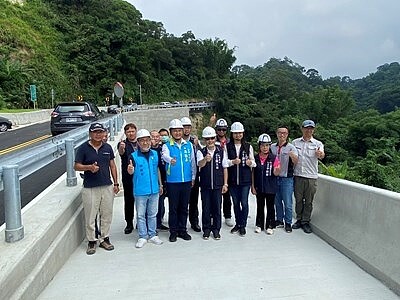 建設局自去年7月啟動「石岡區中91線道路復建工程」,將最後一哩路打通。圖/台中市建設局提供