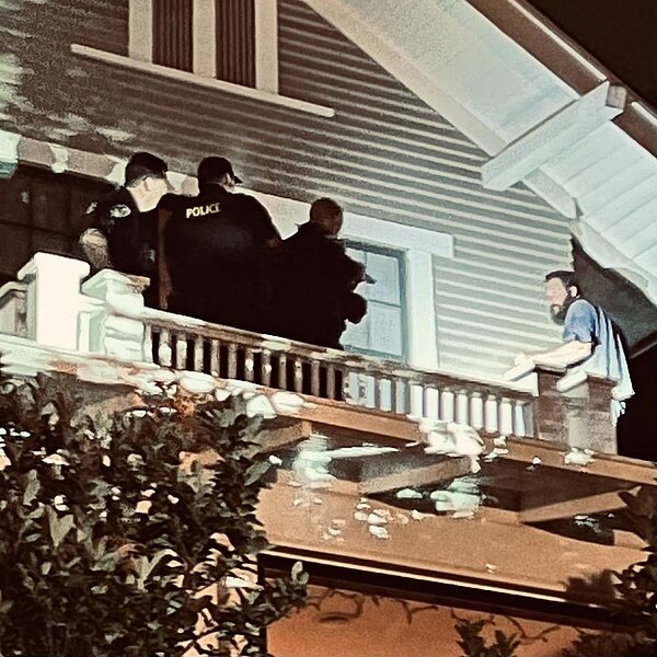 河濱市警方拘捕入室盜竊遊民。(警方提供)