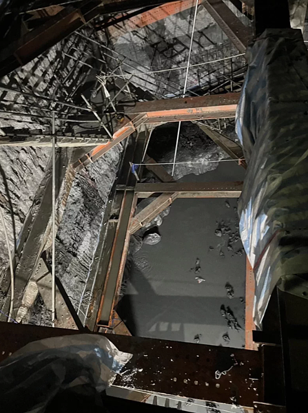 台北市議員陳怡君昨踢爆,大直基泰的連續壁工程實地測量發現,厚度不足60公分,簡直是草菅人命。圖/議員陳怡君提供