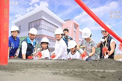北屯溪東首座圖書館開工。圖/台中市文化局提供