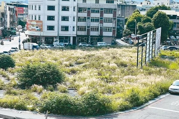 雜草叢生 南投市彰南路閒置空地雜草叢生，民眾嘲諷為南投版「大安森林公園」。圖／讀者提供
