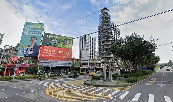 竹市光復路一段與介壽路口10／11起水公司施工，為期3週。圖／Google Map