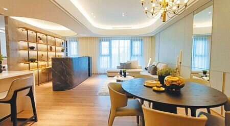 「家居安曼」規劃44、50、57坪,訴求戶戶3面採光。(葉思含攝)