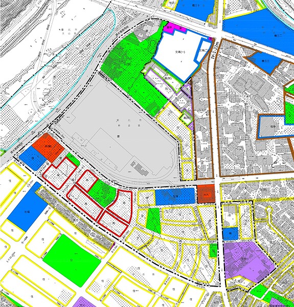 新店十四張B單元都市計畫圖。圖／新北市城鄉局提供