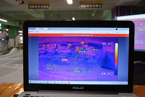 熱顯像儀顯示。圖/交通局提供