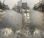 煙囪雲降雨驚人！桃竹3小時「灌破百毫米」　水淹道路影片曝光