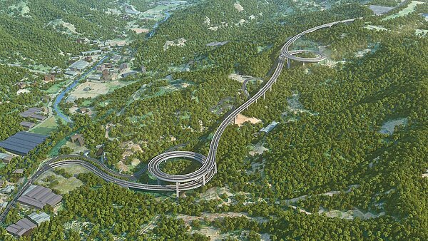 新北市105市道蜿蜒段改善工程示意圖。圖/新北市城鄉局提供