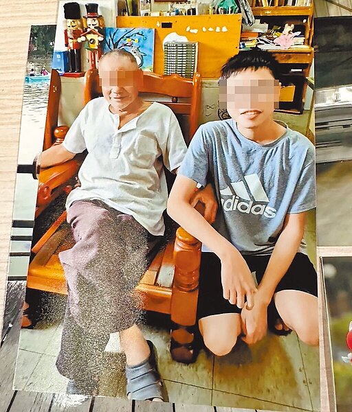 18歲賴姓高三生（右），先前獲「父親」（左）贈與多筆不動產，父親4月底過世，5月3日剛辦告別式，未料賴男4日即與夏姓男子外出登記同婚，2小時後，賴男卻在夏男住處墜樓身亡，引發家屬質疑賴男死因不單純。（家屬提供）