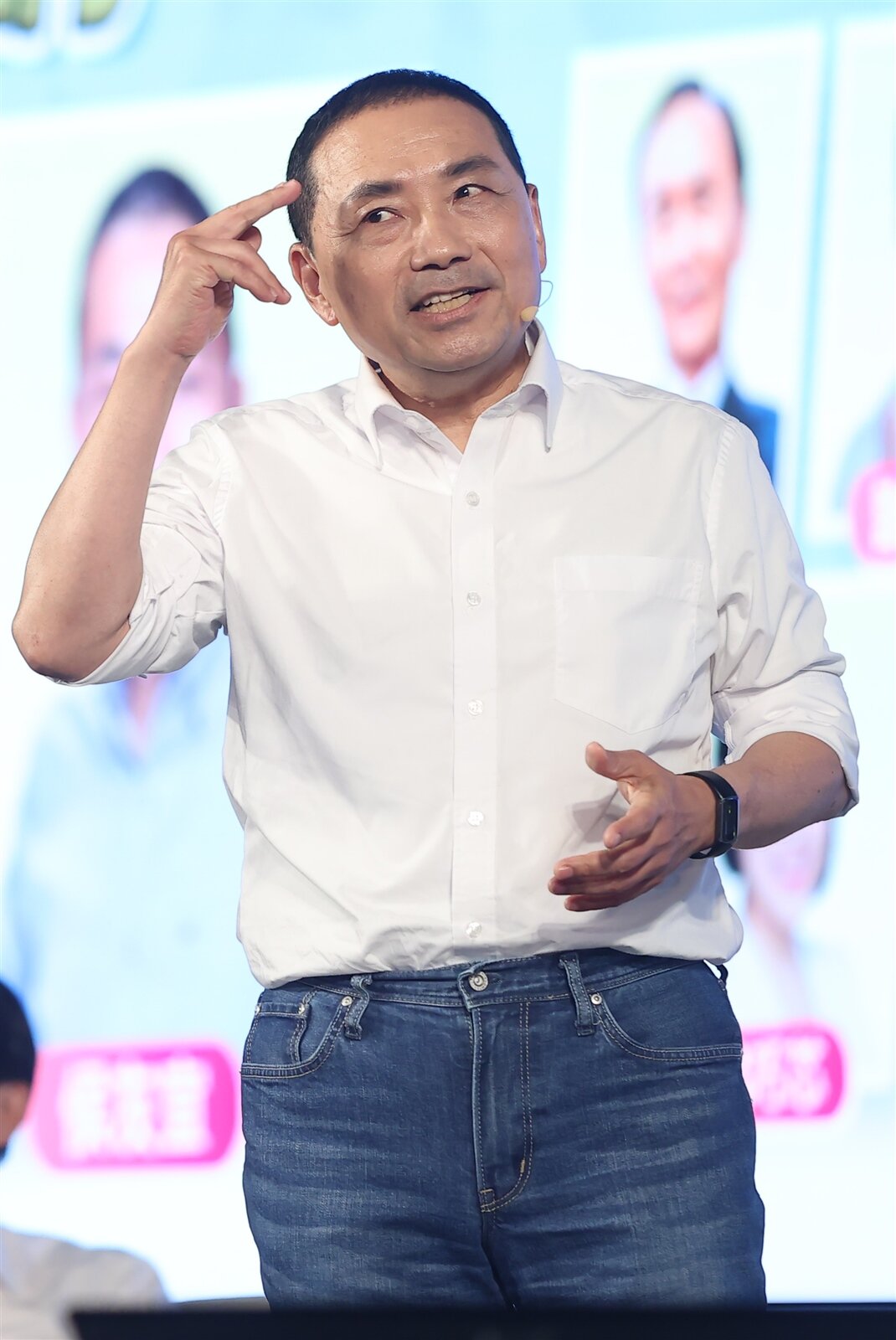 新北市長侯友宜昨天參加董事長開講,他強調中國大陸將統一模式強加在台灣身上,這是台灣人民不能接受的,政府必須能阻擋壓力,必須自我提升能力,讓對方無法承擔發生戰爭的代價。記者葉信菉/攝影