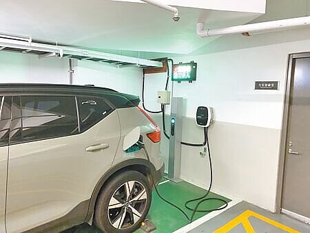 電動車主增加,許多民眾欲在社區大樓停車場內裝設充電設備,若遇到屬於保守派的管委會,恐難順利安裝。圖為充電樁示意圖。(蔡明攝)